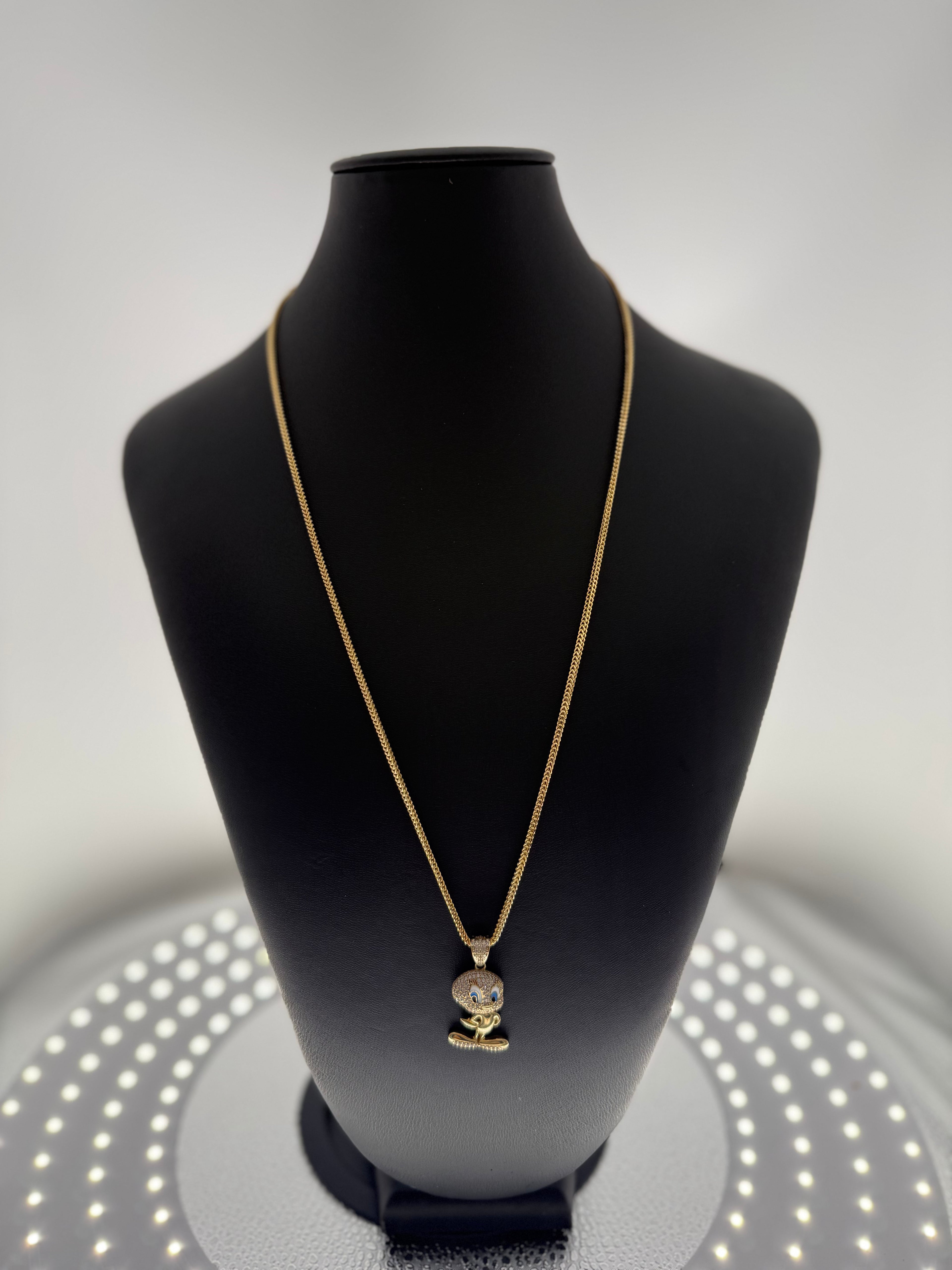 Cadena 10K Oro Real con Dije Exclusivo Brillante