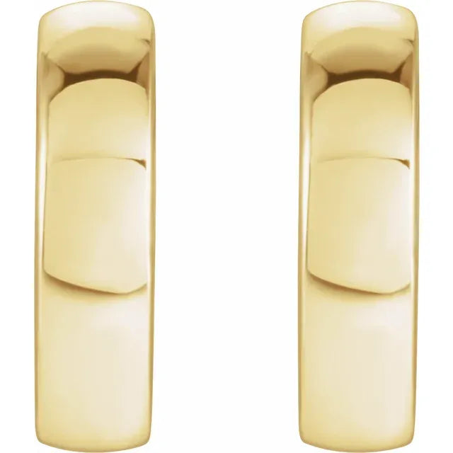 Pendientes de Aro Huggie en Oro Amarillo 14K – 9.5 mm