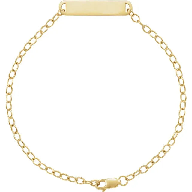 Pulsera de Identificación en Oro Amarillo 14K – Personalizable