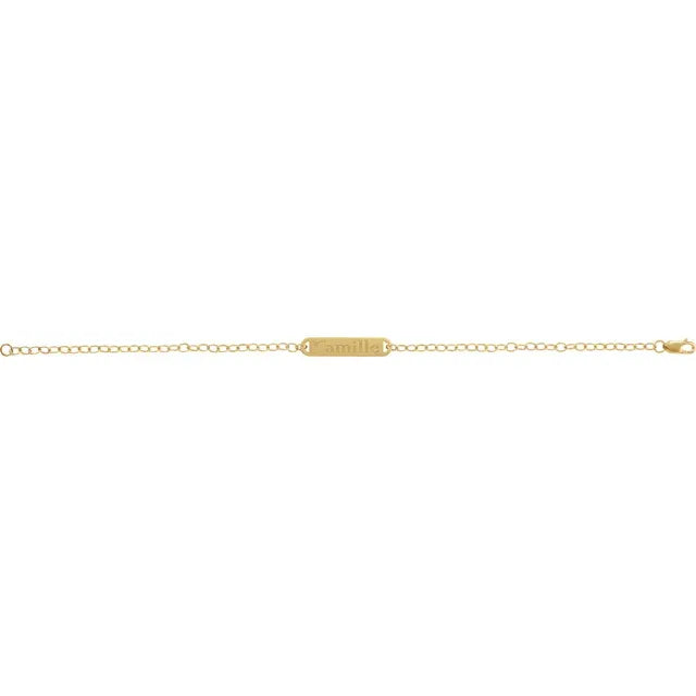 Pulsera de Identificación en Oro Amarillo 14K – Personalizable