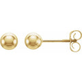 Pendientes de Bola en Oro Amarillo 14K – 4 mm ✨