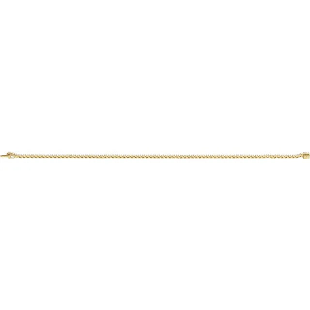 Pulsera Tennis de Oro Amarillo 14K con Diamantes de Laboratorio 1 CTW – 7¼”