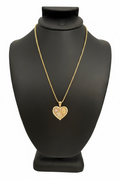 18" Franco Chain with Heart Pendant – 10K Gold