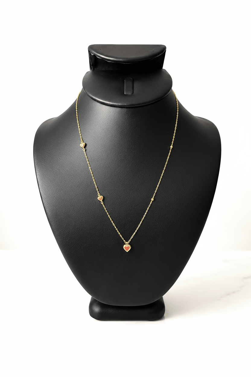 Cadena de Dama Oro 10K con Corazón - DC LUXURY JEWELRY