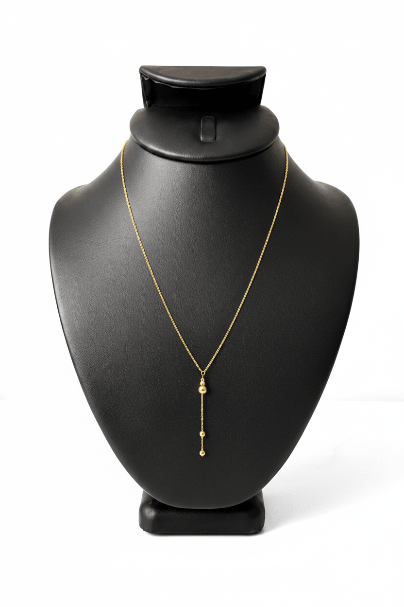 Cadena de Dama Oro 10K Estilo Y con Colgante Largo - DC LUXURY JEWELRY