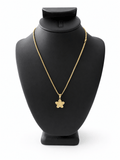 Cadena Franco 18” con Dije de Flor – Oro 10K - DC LUXURY JEWELRY