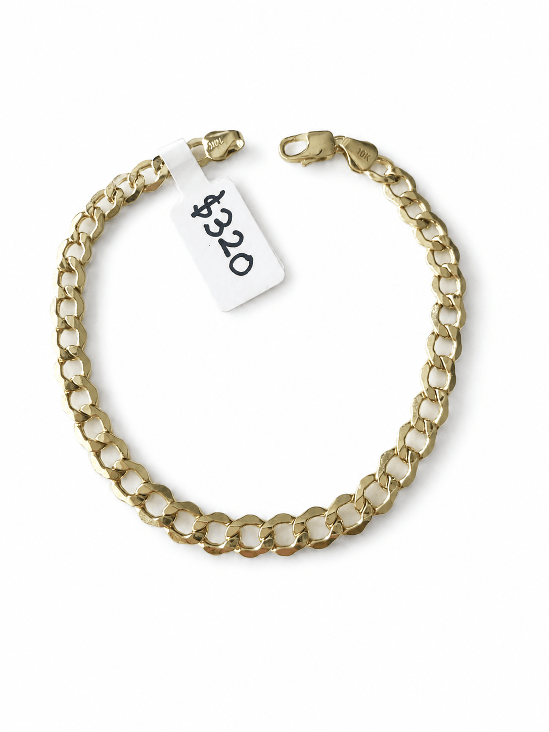 Pulsera Cubana de Oro 10K de 7.5” - DC LUXURY JEWELRY