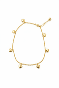 Tobillera con Corazones en Oro 10K - DC LUXURY JEWELRY